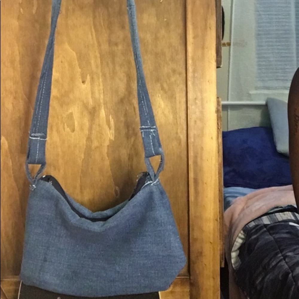 Denim mini tote purse